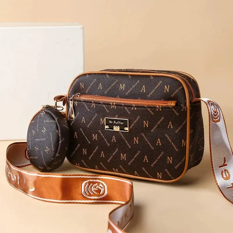 Women's Crossbody Bag Set with Printed Pattern - Image 8