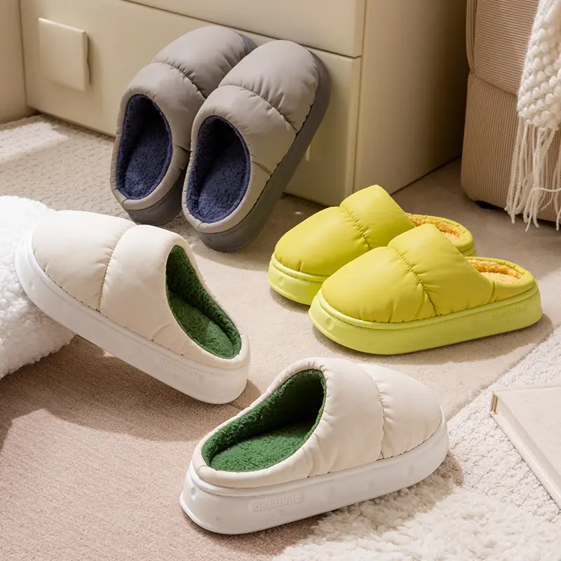 Waterproof Cotton Slippers for Men, Winter 2026 New Model, Indoor Home Non-Slip Thick-Soled Warm Slippers That Can Be Worn Outside in Winter - Image 7