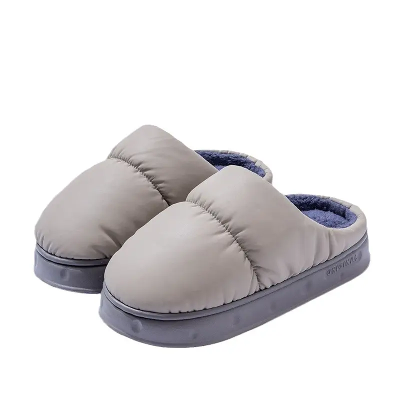 Waterproof Cotton Slippers for Men, Winter 2026 New Model, Indoor Home Non-Slip Thick-Soled Warm Slippers That Can Be Worn Outside in Winter - Image 9