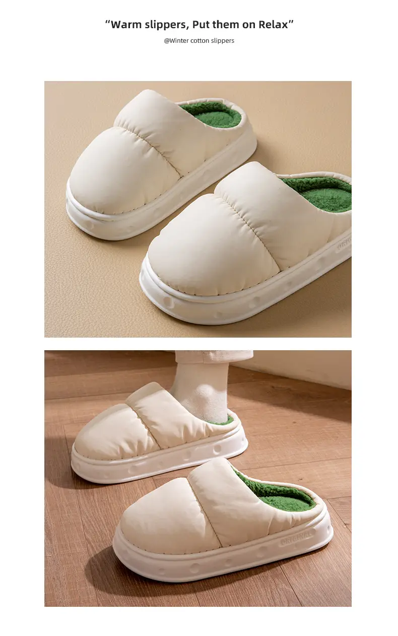 Waterproof Cotton Slippers for Men, Winter 2026 New Model, Indoor Home Non-Slip Thick-Soled Warm Slippers That Can Be Worn Outside in Winter — feature 11