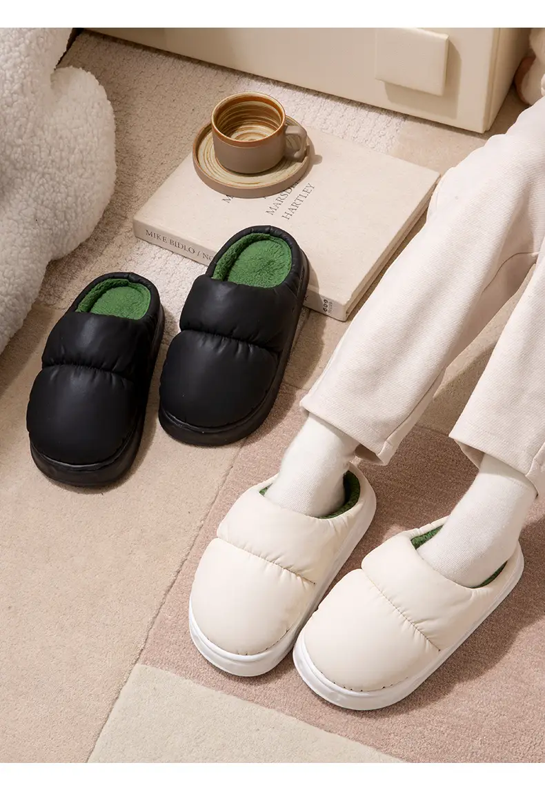 Waterproof Cotton Slippers for Men, Winter 2026 New Model, Indoor Home Non-Slip Thick-Soled Warm Slippers That Can Be Worn Outside in Winter — feature 12