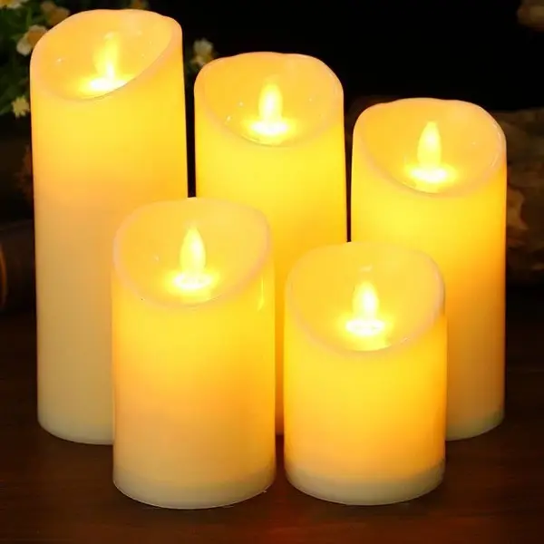 Led Rechargeable Electronic Candles Halloween Atmosphere Decoration Birthday Arrangement Props Remote Control Candle Lights Simulated Candles