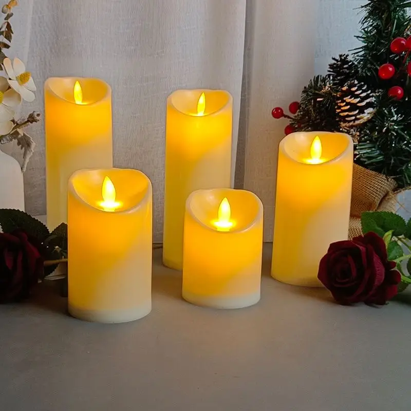 Led Rechargeable Electronic Candles Halloween Atmosphere Decoration Birthday Arrangement Props Remote Control Candle Lights Simulated Candles