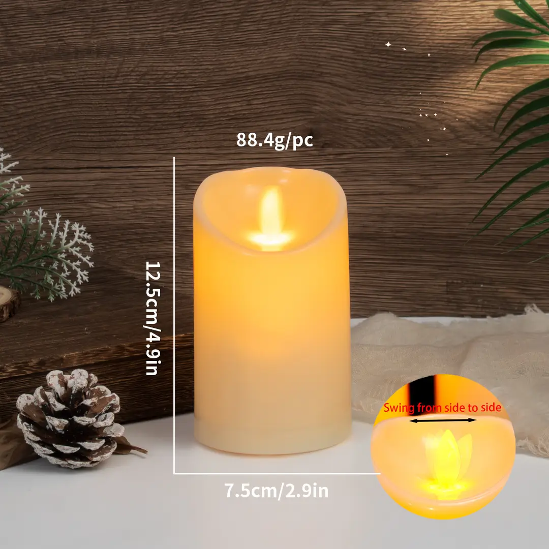 Led Rechargeable Electronic Candles Halloween Atmosphere Decoration Birthday Arrangement Props Remote Control Candle Lights Simulated Candles