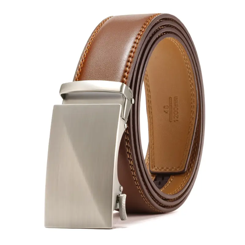 Men's Genuine Leather Belt Automatic Buckle Cross-Border Business - Image 2