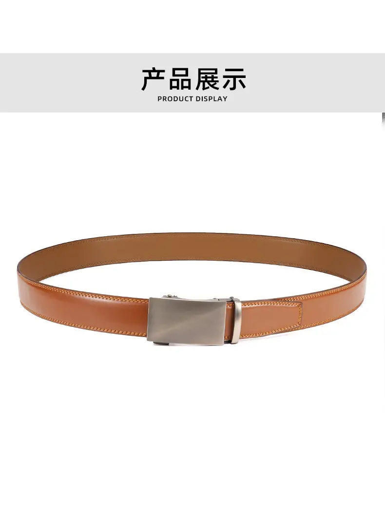 Men's Genuine Leather Belt Automatic Buckle Cross-Border Business — feature 10