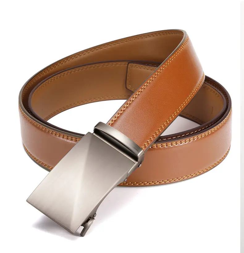Men's Genuine Leather Belt Automatic Buckle Cross-Border Business — feature 11
