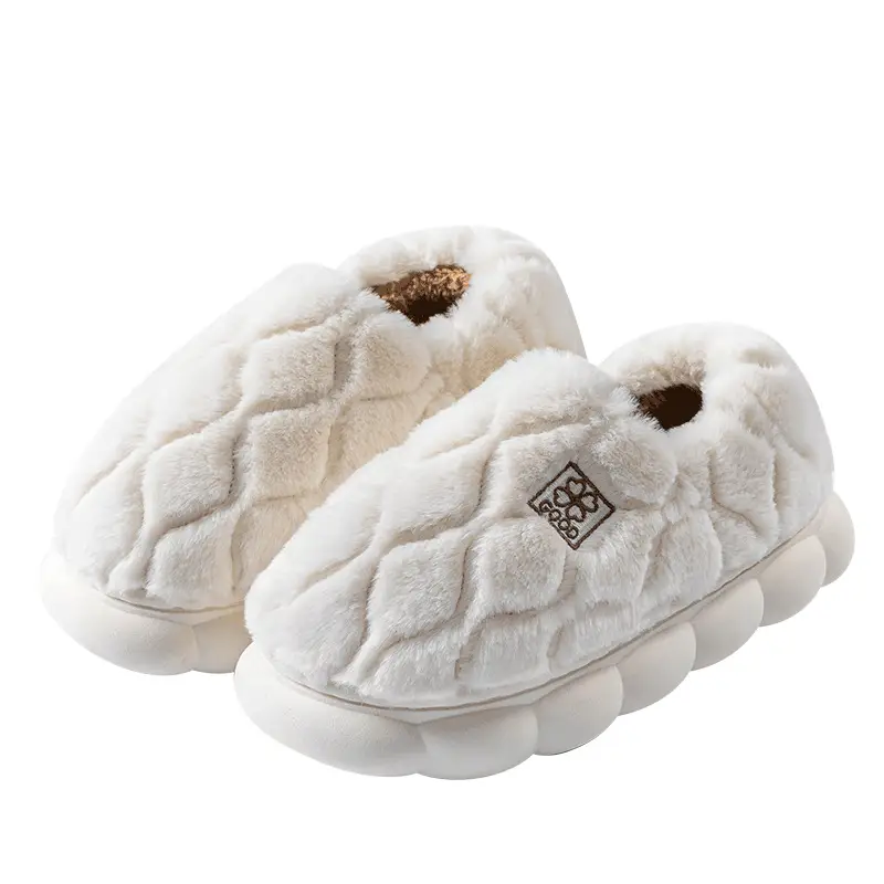 Cixi Cotton Slippers Women's Thick Sole Winter Home Spring and Autumn Indoor Non-slip Warm Moon Shoes Home Couple Men's - Image 18