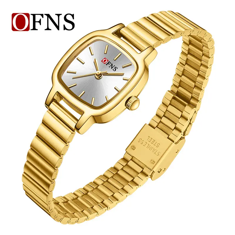 OFNS Gold Square Women's Quartz Watch - Image 11