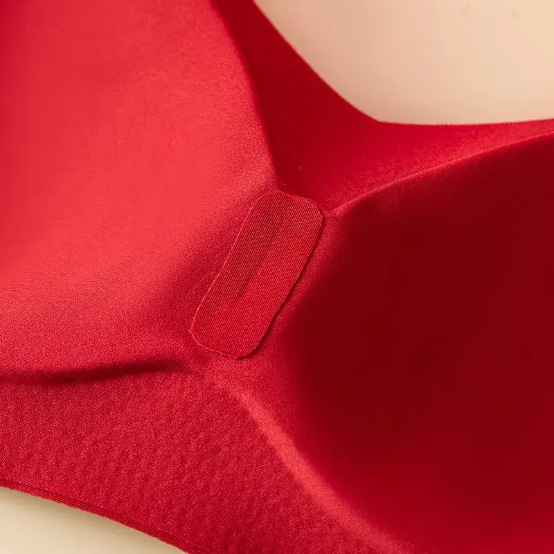 Red Fixed Cup Seamless Underwear for Women - Image 5