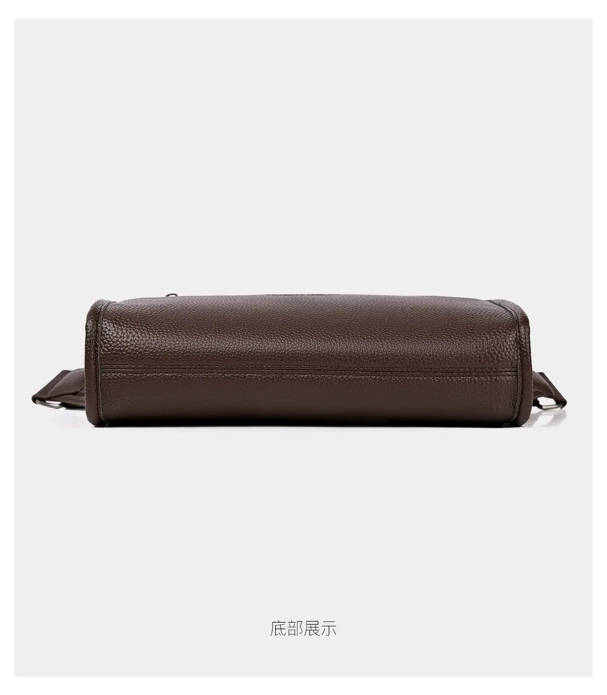 Brown Leather Crossbody Bag for Men Business Casual Large Capacity — feature 23