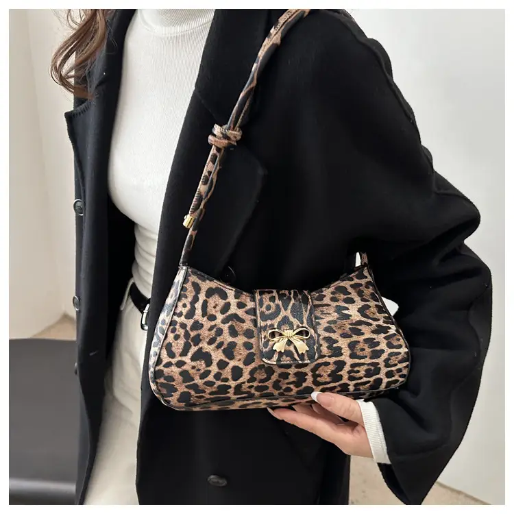 Leopard Print Bow Shoulder Bag for Women — feature 20