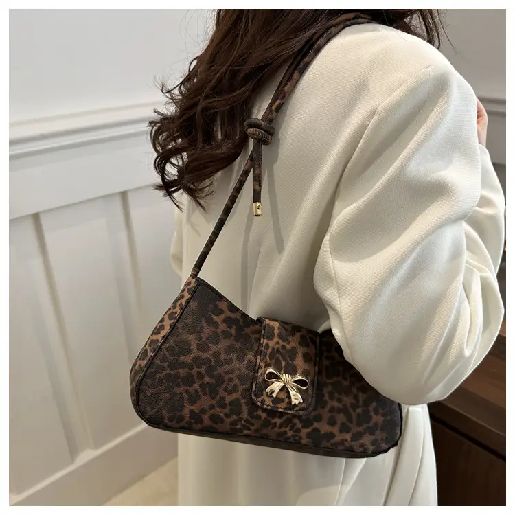 Leopard Print Bow Shoulder Bag for Women — feature 29