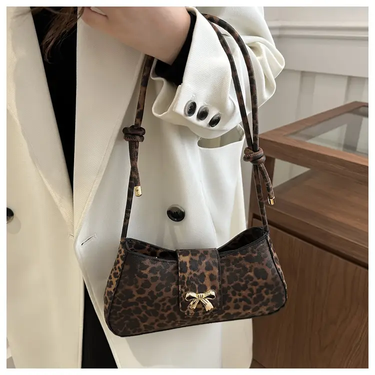 Leopard Print Bow Shoulder Bag for Women — feature 30