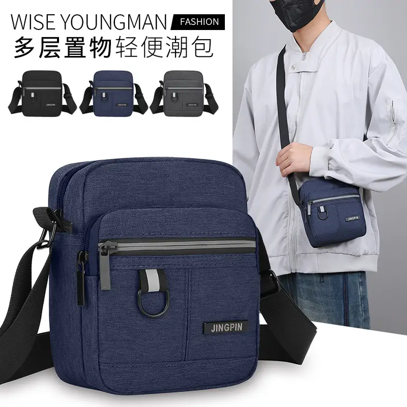 Insi New Men's Black Oxford Shoulder Backpack - Image 3