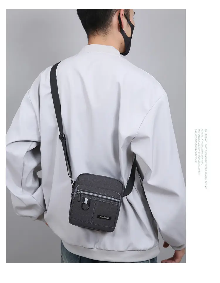 Insi New Men's Black Oxford Shoulder Backpack — feature 14