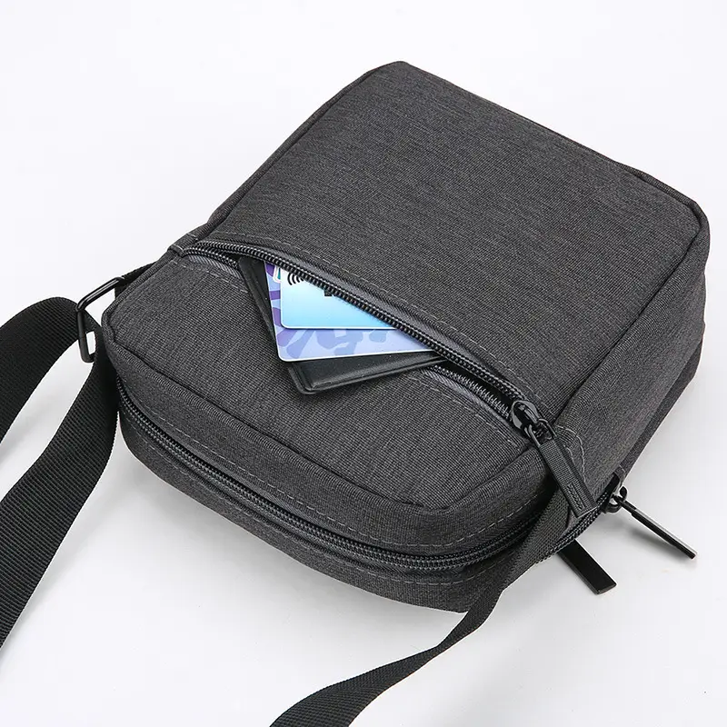 Men's Grey Crossbody Phone Bag Large Capacity Winter Sports - Image 4