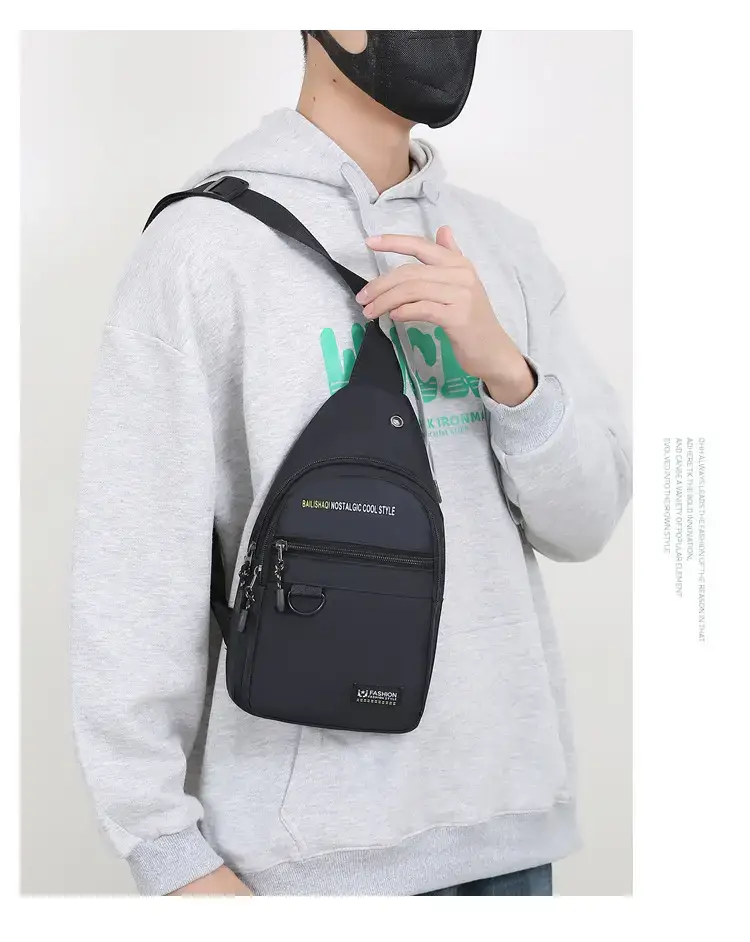 Men's Black Business Travel Crossbody Bag Lightweight All-Match — feature 14