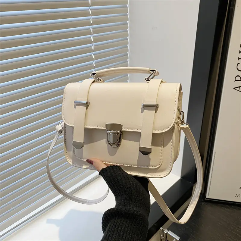 Korean Style Brown Square Shoulder Bag for Women - Image 6
