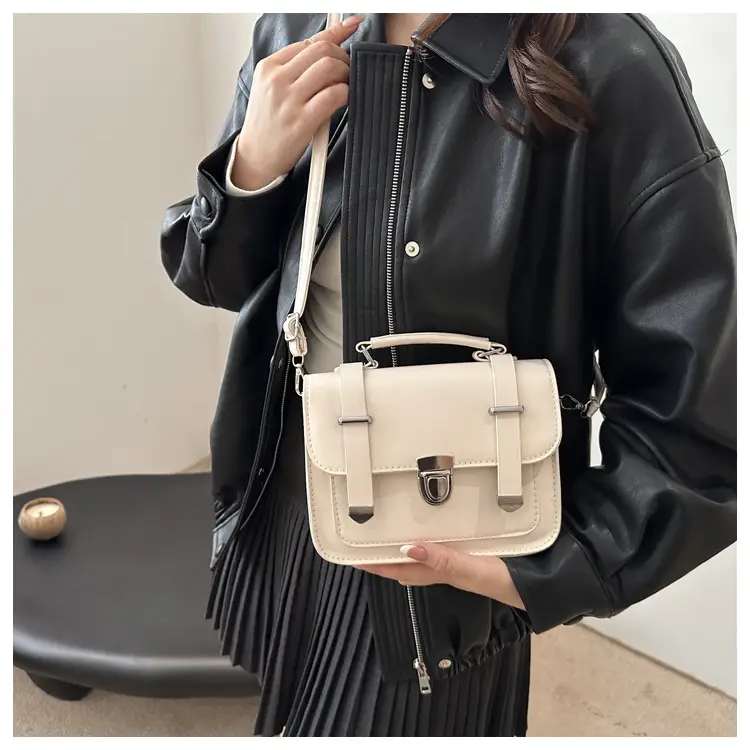 Korean Style Brown Square Shoulder Bag for Women — feature 8