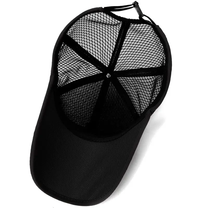 Men's Grey Waffle Cap with Net Back - Image 4