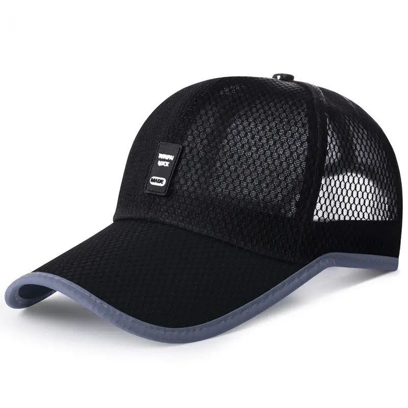 Men's Grey Waffle Cap with Net Back - Image 6