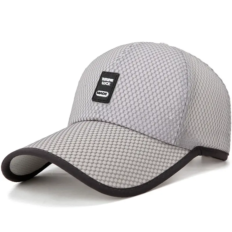 Men's Grey Waffle Cap with Net Back - Image 7