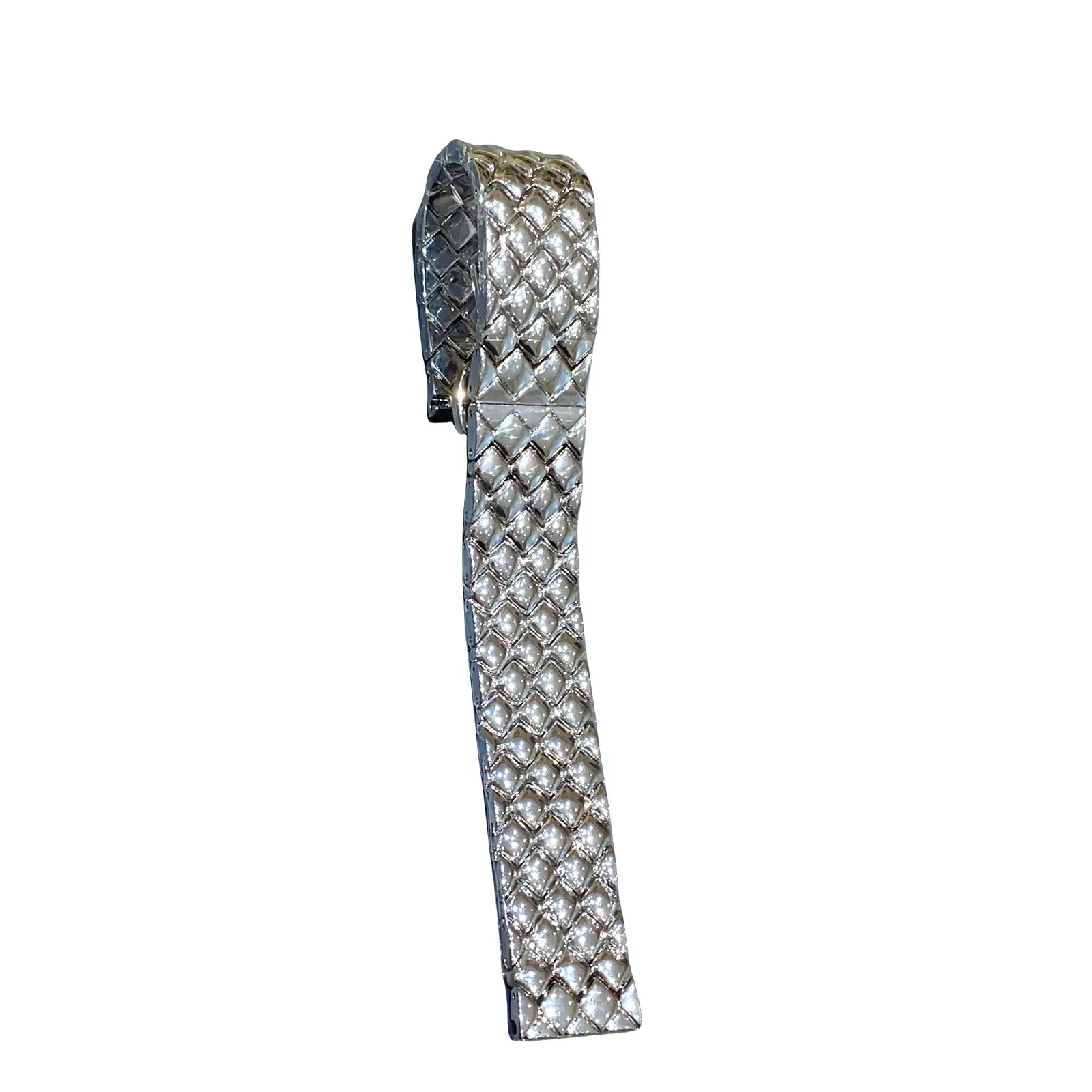 Women's Diamond Pattern Steel Band Watch with Calendar - Image 6