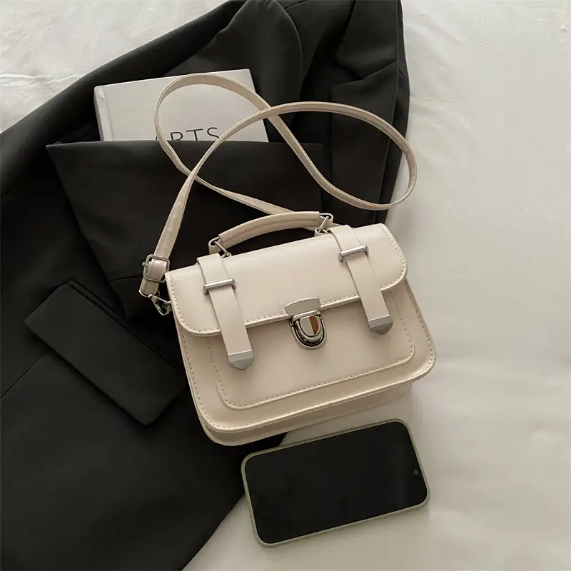 Women's Black Shoulder Crossbody Bag 2024 Winter Trendy - Image 6