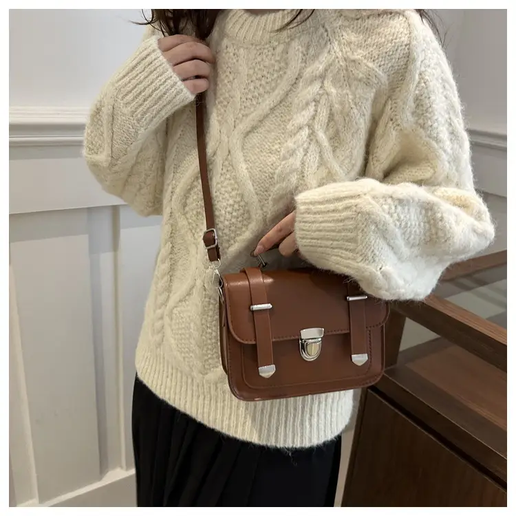 Women's Black Shoulder Crossbody Bag 2024 Winter Trendy — feature 15