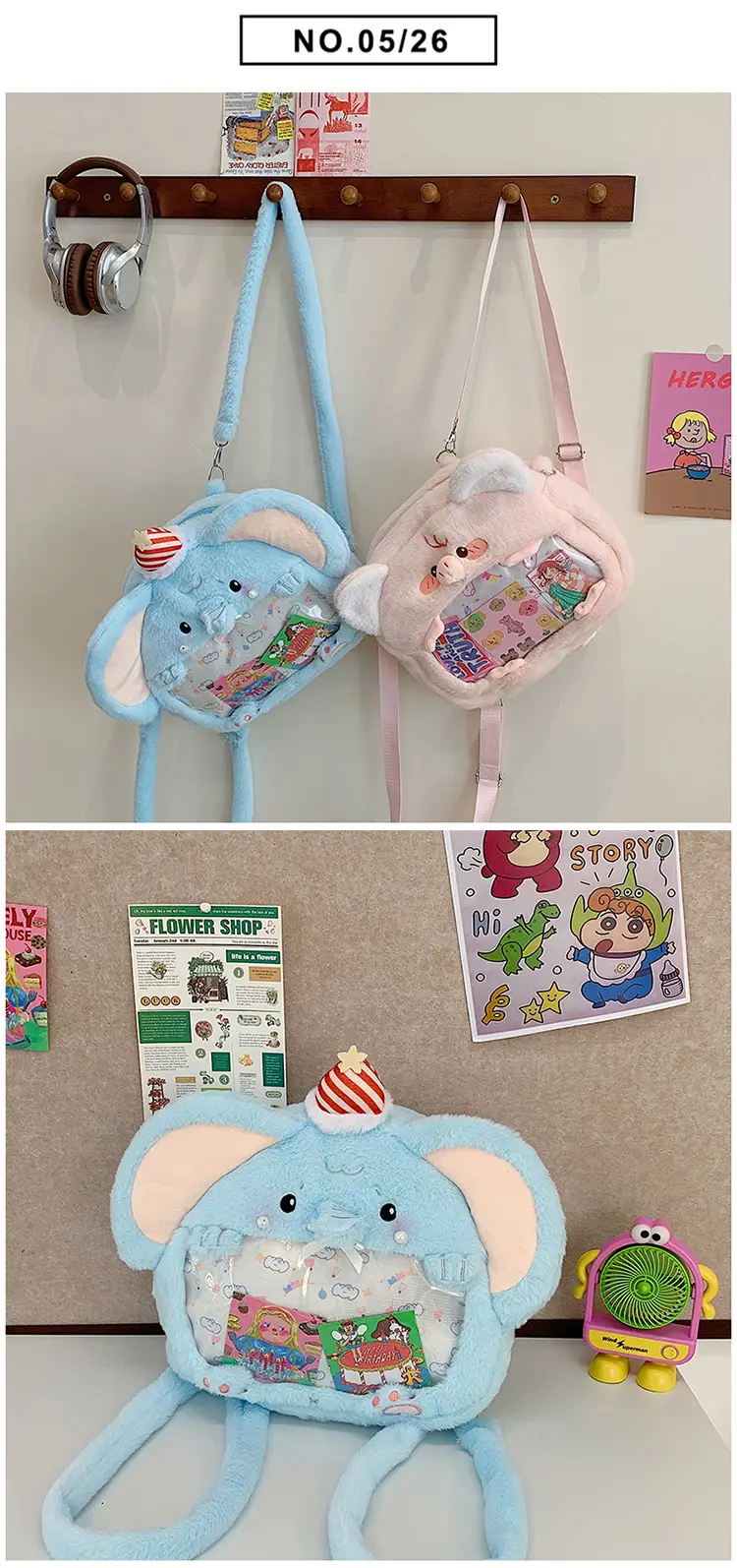 Cute Cartoon Plush Animal Backpack for Girls — feature 21