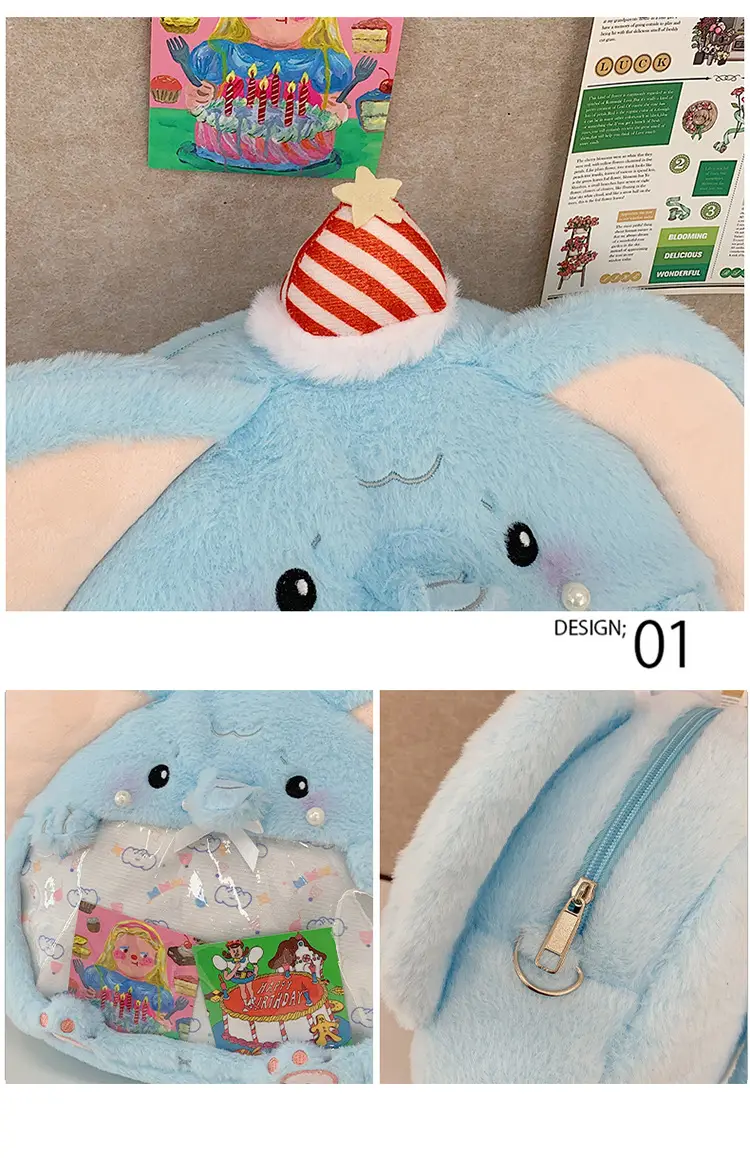 Cute Cartoon Plush Animal Backpack for Girls — feature 30