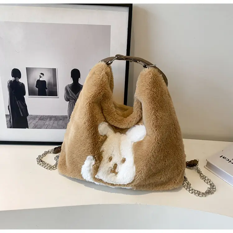 Cute Cartoon Fur Rabbit Shoulder Bag for Women — feature 10