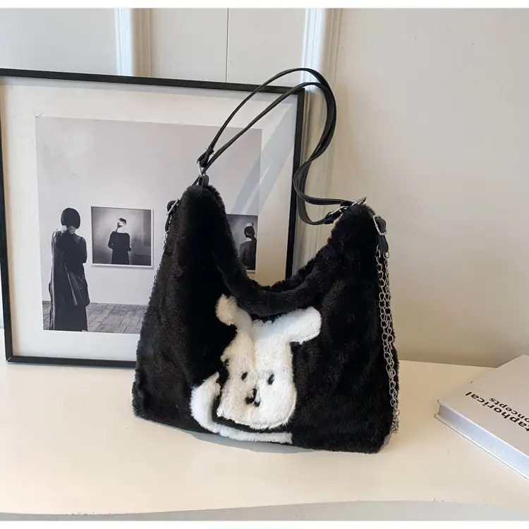 Cute Cartoon Fur Rabbit Shoulder Bag for Women — feature 11