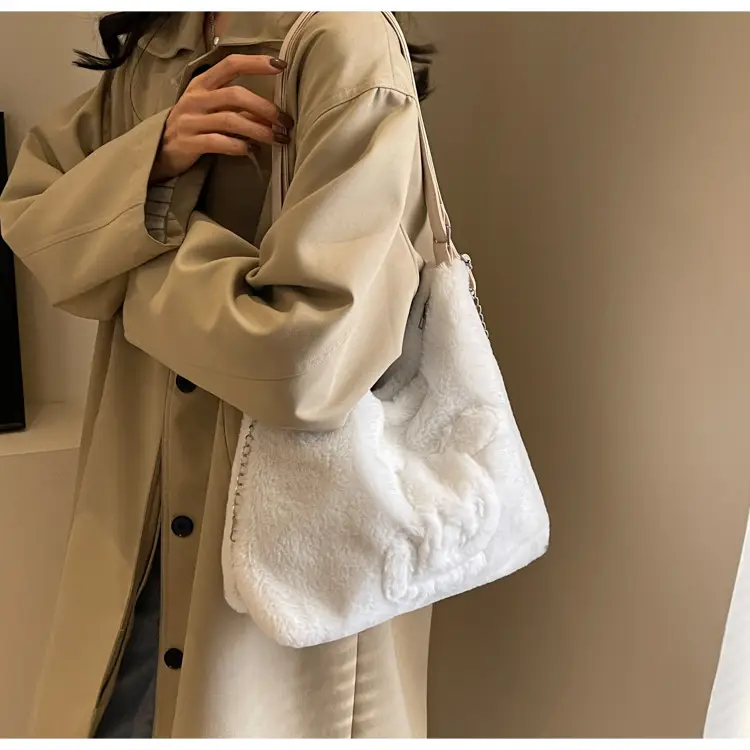 Cute Cartoon Fur Rabbit Shoulder Bag for Women — feature 20