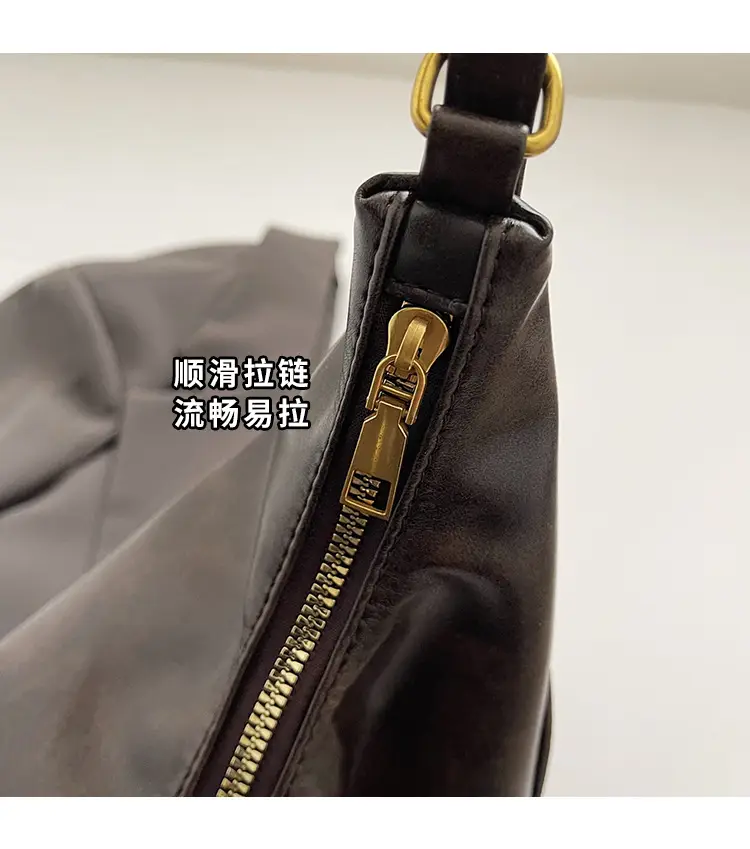 Women's Retro Brown Shoulder Backpack 2024 New Commuter Tote — feature 4