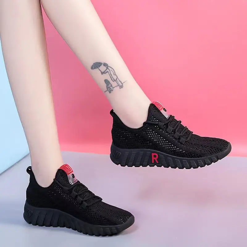 2023 Black Mesh Casual Shoes for Women - Image 4