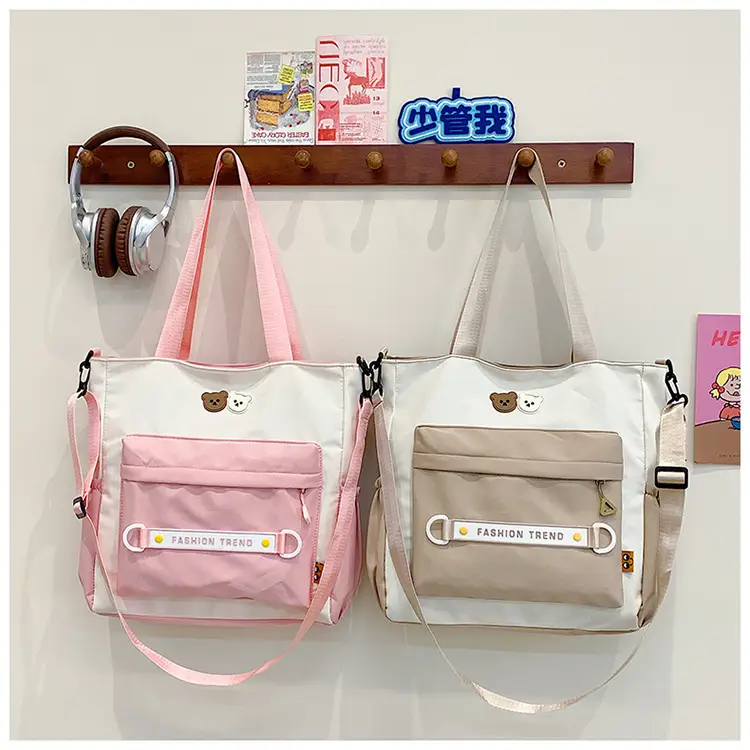 Women's Harajuku Style Shoulder Bag with Front Pocket & Adjustable Strap — feature 35