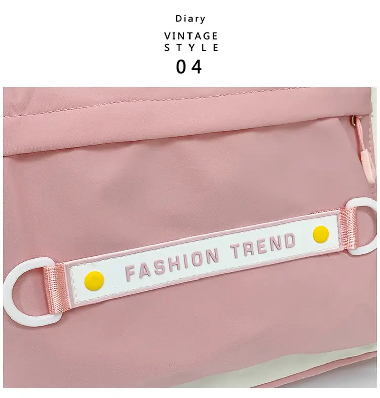 Women's Harajuku Style Shoulder Bag with Front Pocket & Adjustable Strap — feature 44