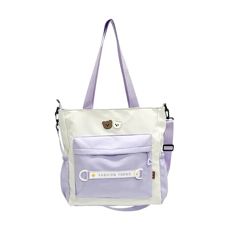 Women's Harajuku Style Shoulder Bag with Front Pocket & Adjustable Strap - Image 3