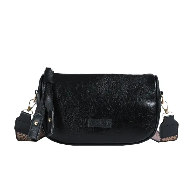 Black Retro Shoulder Messenger Bag for Women - Image 8