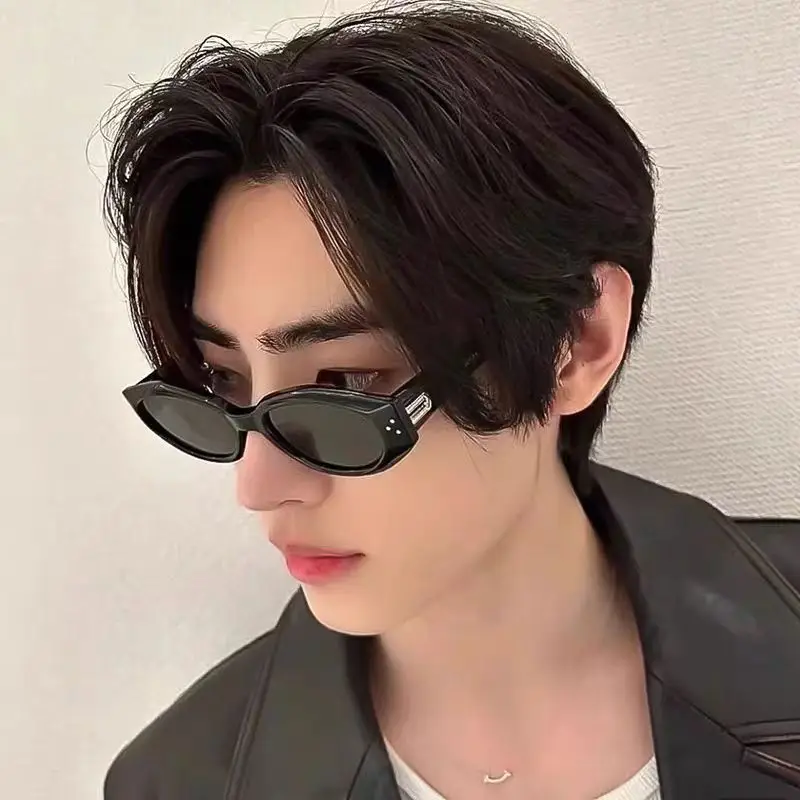 Korean Style Cat's Eye Sunglasses Black UV Resistant - Image 8