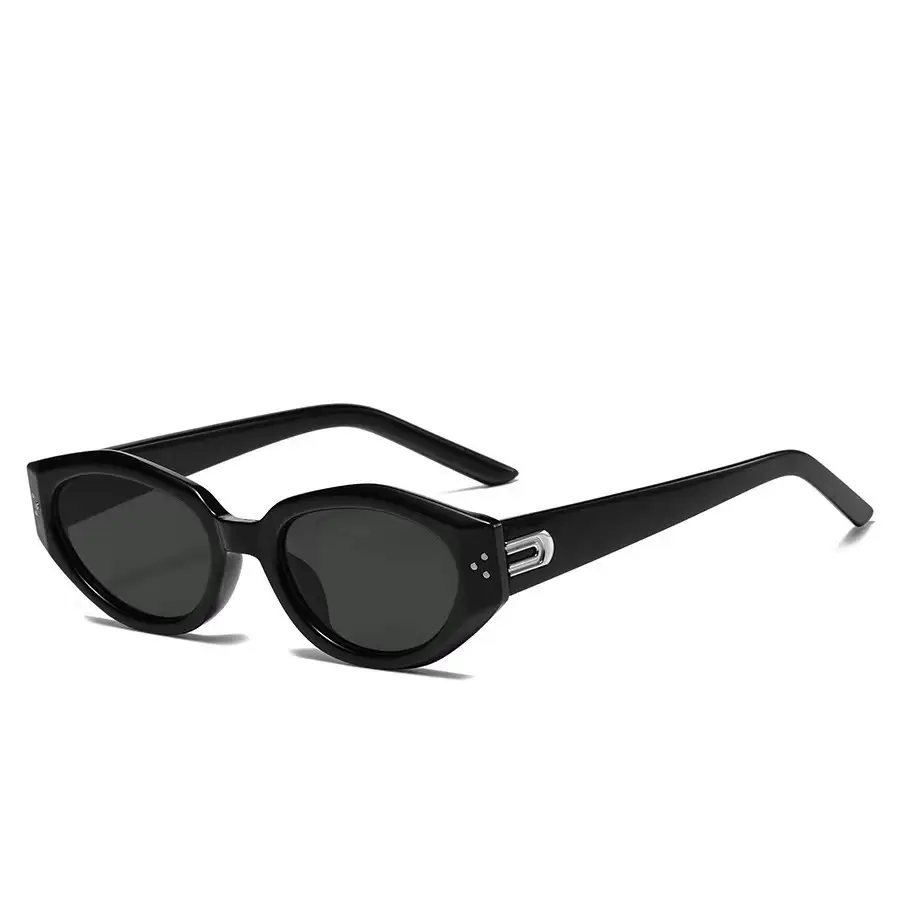 Korean Style Cat's Eye Sunglasses Black UV Resistant - Image 9