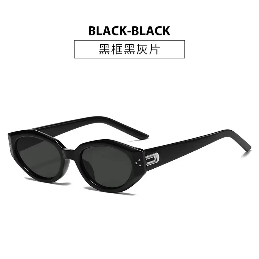 Korean Style Cat's Eye Sunglasses Black UV Resistant - Image 2