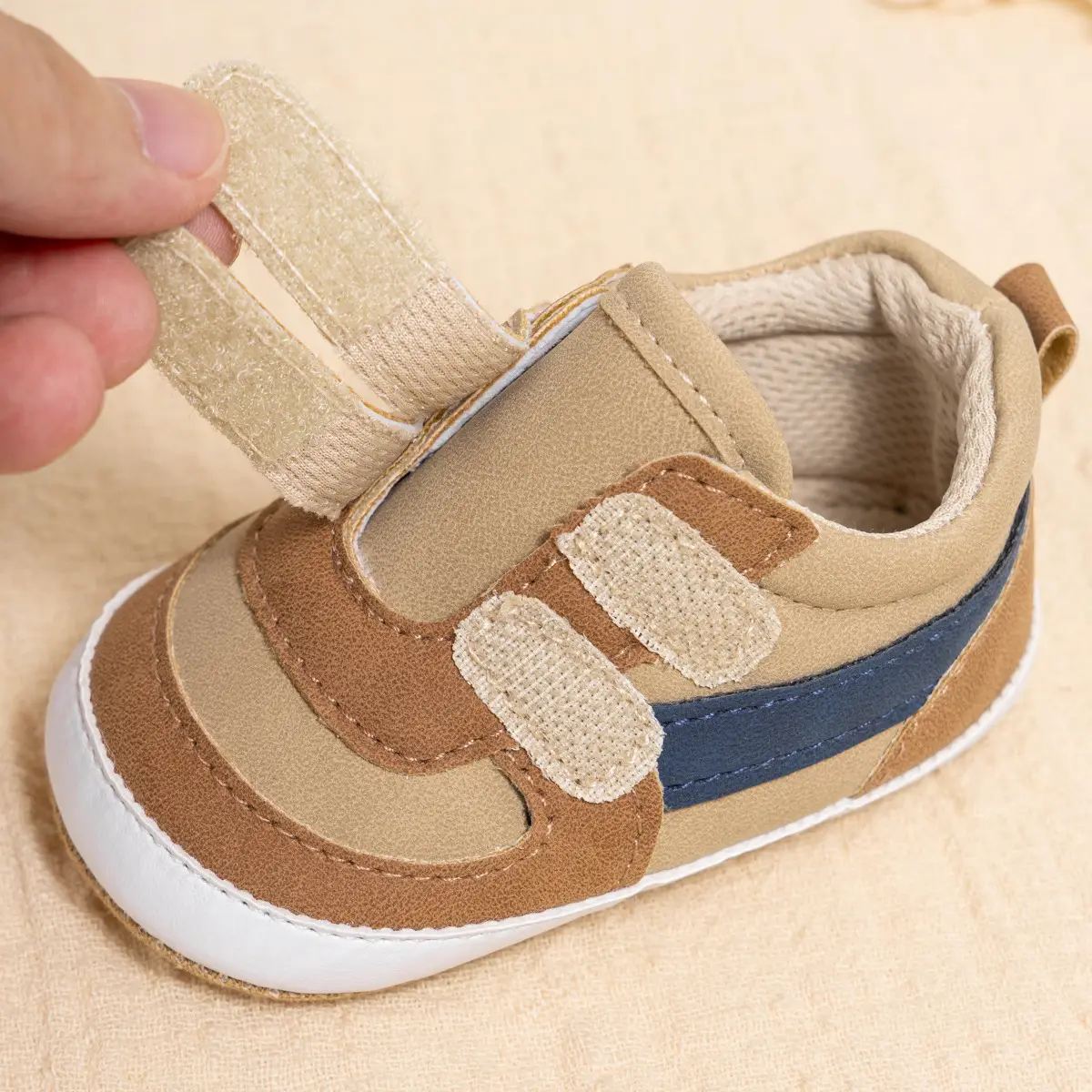 2025 Baby Velcro Shoes for Toddlers Brown Blue — feature 12