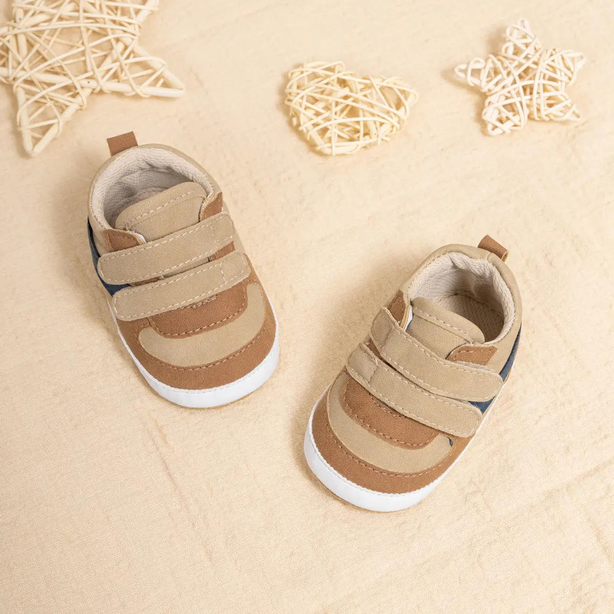 2025 Baby Velcro Shoes for Toddlers Brown Blue — feature 5
