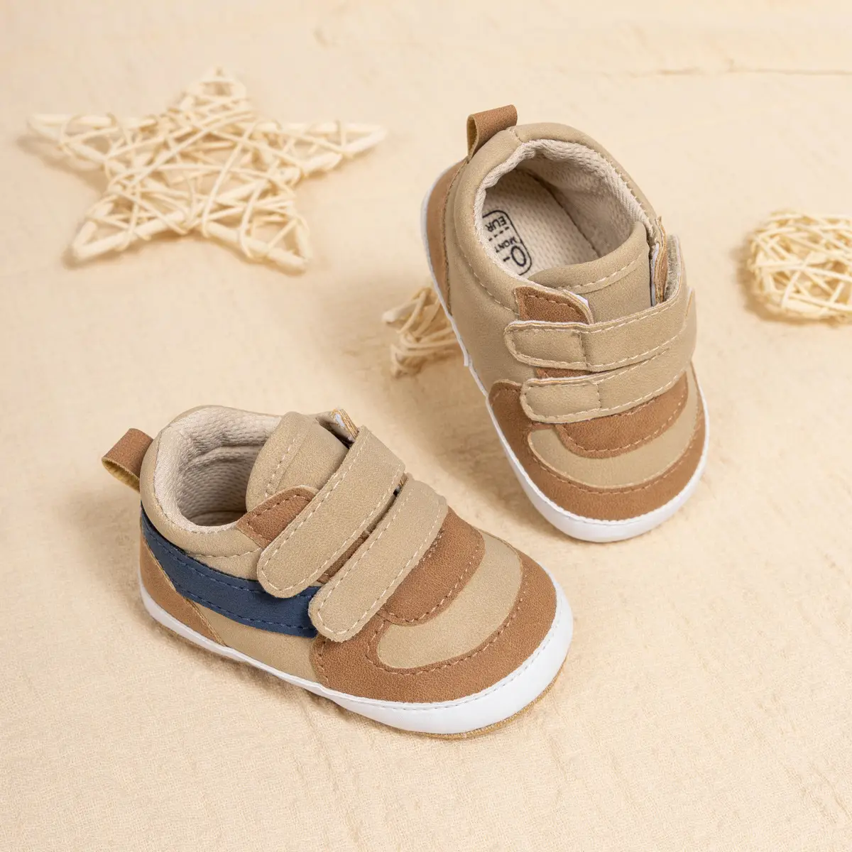 2025 Baby Velcro Shoes for Toddlers Brown Blue — feature 6