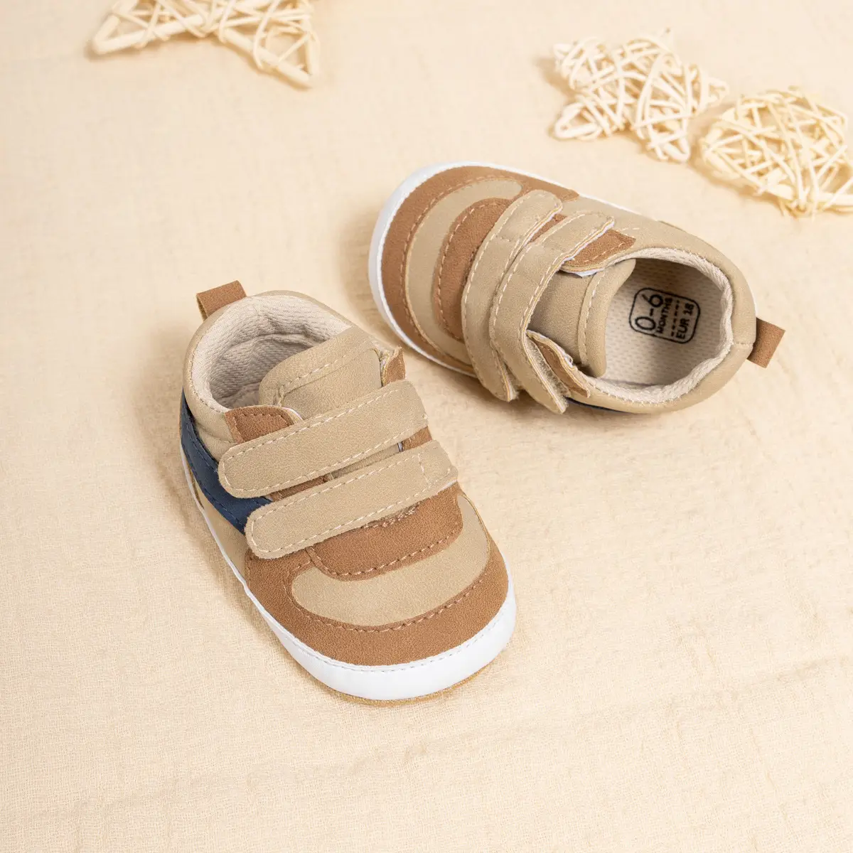 2025 Baby Velcro Shoes for Toddlers Brown Blue — feature 9