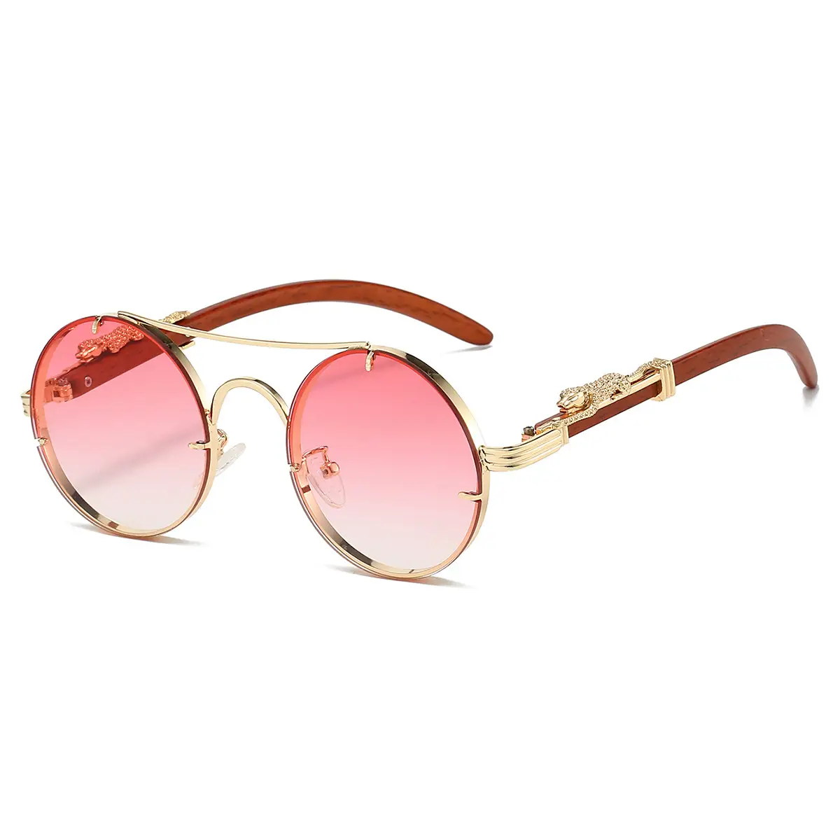 European & American Retro Double Bridge Leopard Head Cross-Border Sunglasses for Men Women — feature 18