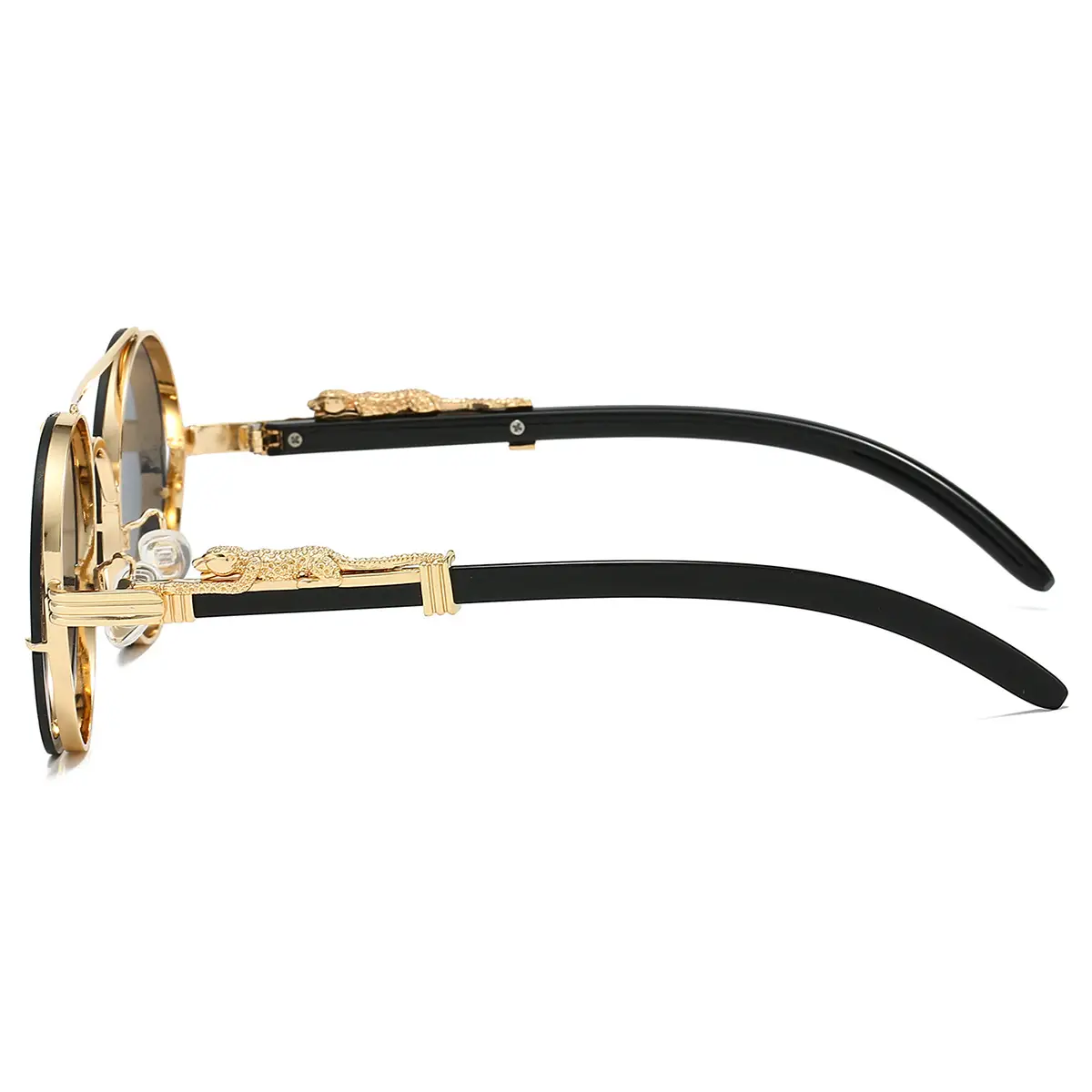 European & American Retro Double Bridge Leopard Head Cross-Border Sunglasses for Men Women — feature 5